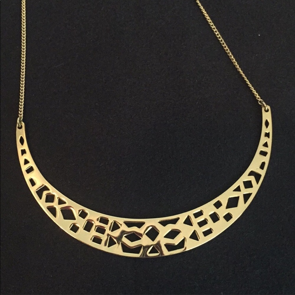 Stella and Dot Avalon Crescent Necklace in Gold